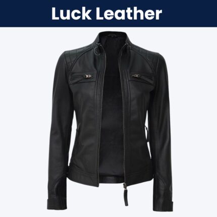 Classic Black Leather Jacket by Luck Leather